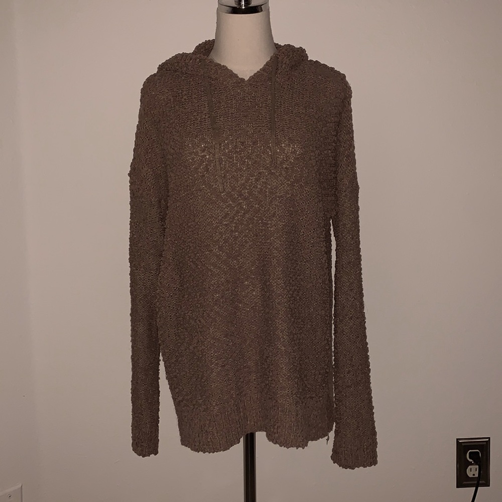Andrée by Unit Hooded Nubby Stretchy Sweater Sz L
